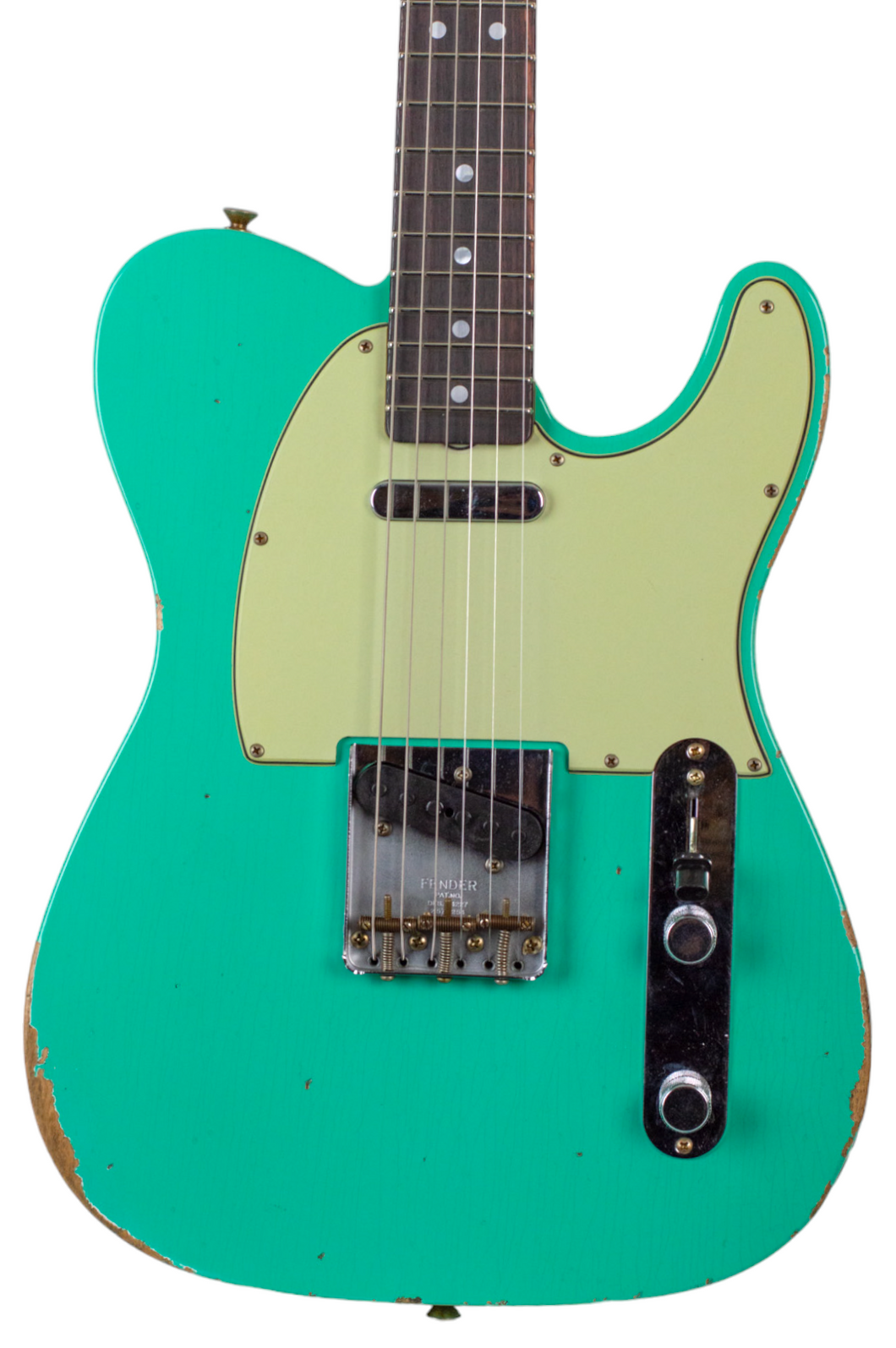 New Fender Custom Shop '64 Telecaster Time Machine Series Relic Aged Sea Foam Green CZ574594 (PDX)