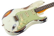 Load image into Gallery viewer, New Fender Custom Shop 1960 Stratocaster Heavy Relic Aged Olympic White over Sunburst #CZ574680 (PDX)
