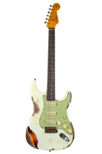 Load image into Gallery viewer, New Fender Custom Shop 1960 Stratocaster Heavy Relic Aged Olympic White over Sunburst #CZ574680 (PDX)
