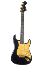 Load image into Gallery viewer, New Fender Custom Shop &#39;69 Stratocaster Journeyman Black w/Gold Hardware and Anodized Gold Pickguard #R119436 (PDX)
