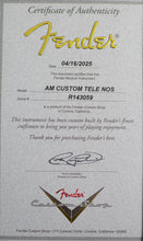 Load image into Gallery viewer, 2025 Fender Custom Shop American Custom Telecaster NOS Blonde #R143059 (PDX)
