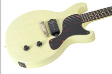 Load image into Gallery viewer, 2024 Gibson Custom Shop M2M TRG Stinger Les Paul Junior Double Cut &quot;TV Model&quot; Murphy Lab Ultra Light Aged TV White #831463 (PDX)
