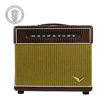Load image into Gallery viewer, New Magnatone Baby M-80 1X10 Combo Amp w/TRG Exclusive Brown French Alligator Wrap &amp; Gold Stripe Grillcloth (PDX)
