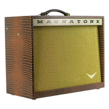 Load image into Gallery viewer, New Magnatone Kingston Combo w/TRG Exclusive Brown French Alligator Wrap &amp; Gold Stripe Grillcloth (PDX)
