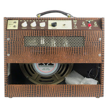Load image into Gallery viewer, New Magnatone Kingston Combo w/TRG Exclusive Brown French Alligator Wrap &amp; Gold Stripe Grillcloth (PDX)
