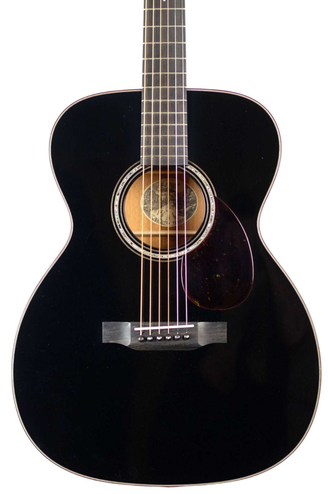 New Collings OM1 Jet Black w/Pre-War Scalloped Bracing #34250 (PDX)