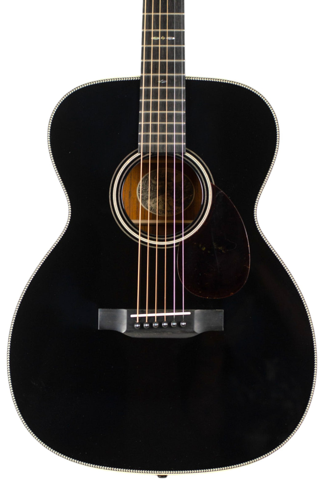 New Collings OM2H Jet Black & Cocobolo w/ 42-Style Snowflakes #35051 (PDX)