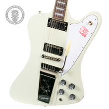 Load image into Gallery viewer, New Epiphone Inspired by Gibson 1963 Firebird V Polaris White w/Maestro Vibrola #25011524227 (PDX)

