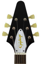 Load image into Gallery viewer, New Epiphone Inspired by Gibson Jimi Hendrix Lovedrops Flying V Ebony w/Hendrix Psychedelic Graphics #24101523371 (PDX)
