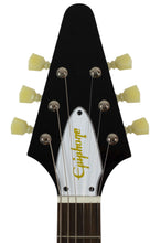 Load image into Gallery viewer, New Epiphone Inspired by Gibson Jimi Hendrix Lovedrops Flying V Ebony w/Hendrix Psychedelic Graphics #24101522797 (PDX)
