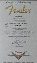 Load image into Gallery viewer, New Fender Custom Shop '60s Mustang Heavy Relic Black w/Matching Painted Headstock &amp; Anodized Gold Guard #R146303 (PDX)
