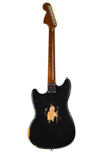 Load image into Gallery viewer, New Fender Custom Shop '60s Mustang Heavy Relic Black w/Matching Painted Headstock &amp; Anodized Gold Guard #R146303 (PDX)
