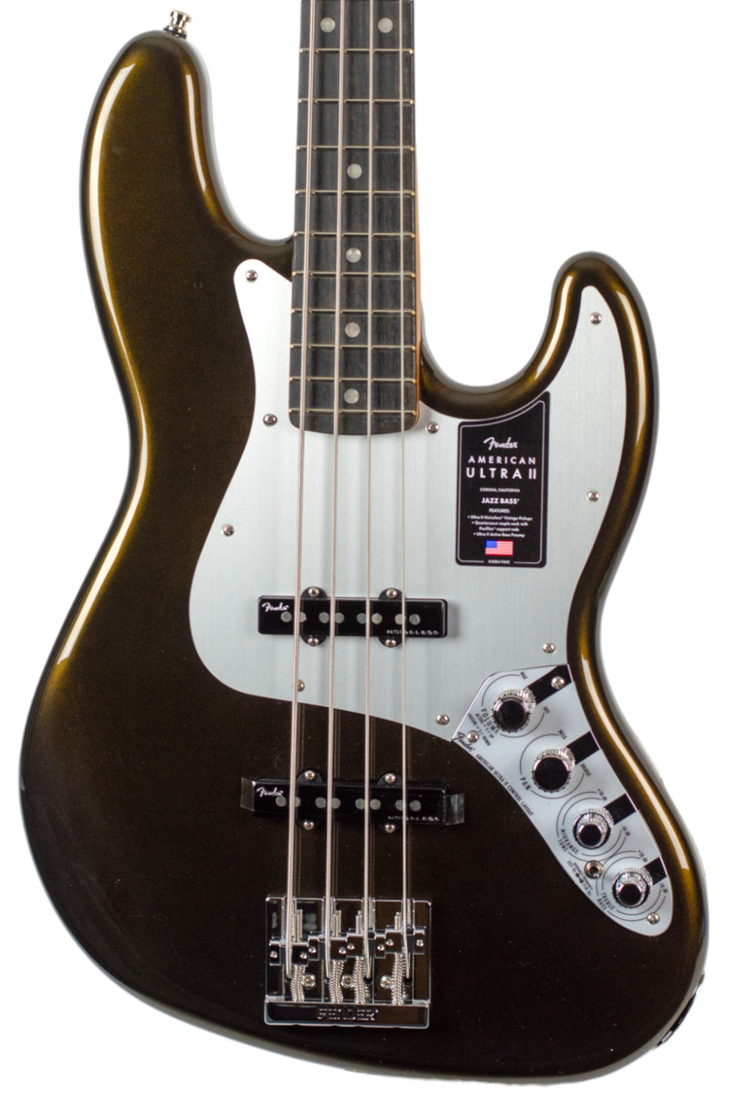 New Fender American Ultra II Jazz Bass Texas Tea #US24064041 (PDX)