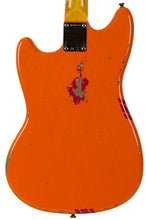 Load image into Gallery viewer, New Fender Custom Shop '60s Competition Mustang Heavy Relic Capri Orange w/Dakota Red Racing Stripes #R141633 (PDX)
