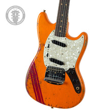 Load image into Gallery viewer, 2024 Fender Custom Shop &#39;60s Mustang Heavy Relic Capri Orange w/Faded Torino Red Competition Stripes #R134294 (PDX)
