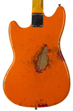 Load image into Gallery viewer, 2024 Fender Custom Shop &#39;60s Mustang Heavy Relic Capri Orange w/Faded Torino Red Competition Stripes #R134294 (PDX)
