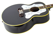 Load image into Gallery viewer, New Gibson Custom Shop Made 2 Measure TRG Stinger Series SJ-200 Original Ebony w/Double White Pickguards #23553025 (PDX)
