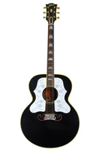 Load image into Gallery viewer, New Gibson Custom Shop Made 2 Measure TRG Stinger Series SJ-200 Original Ebony w/Double White Pickguards #23553025 (PDX)
