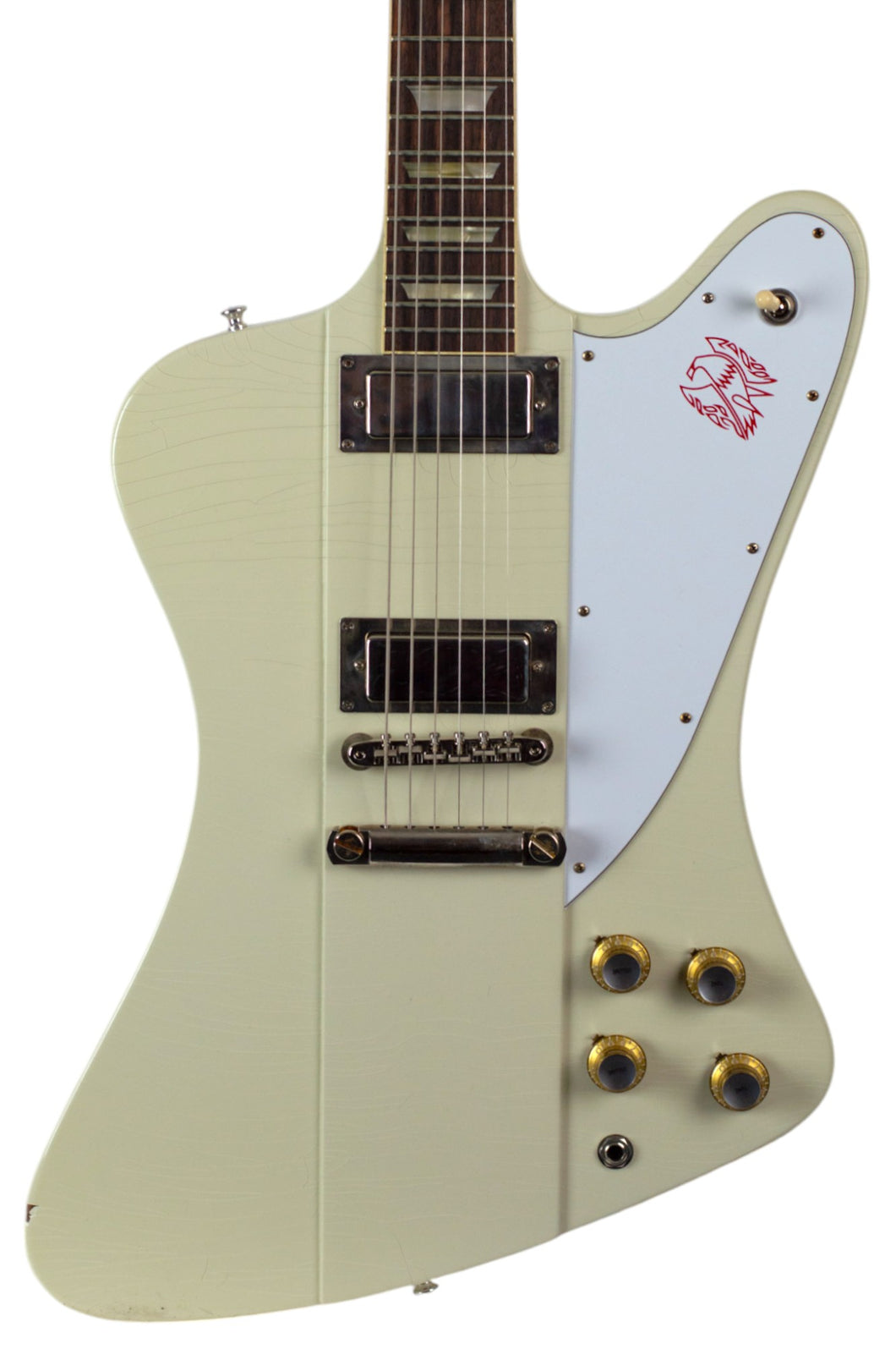 New Gibson Custom Shop TRG Stinger Series 1963 Firebird V Murphy Lab Ultra Light Aged Polaris White #405413 (PDX)