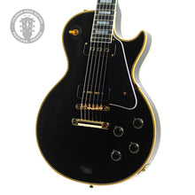Load image into Gallery viewer, New Gibson Custom Shop 1954 Reissue Les Paul Custom VOS Ebony w/Staple + P90 Pickups #45653 (PDX)
