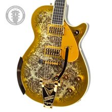 Load image into Gallery viewer, New Gretsch G6134TG Limited Edition Paisley Penguin Gold Paisley w/Bigsby String-Thru Vibrato Tailpiece #JT25010196 (PDX)
