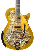 Load image into Gallery viewer, New Gretsch G6134TG Limited Edition Paisley Penguin Gold Paisley w/Bigsby String-Thru Vibrato Tailpiece #JT25010196 (PDX)
