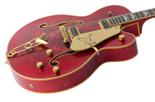 Load image into Gallery viewer, New Gretsch Custom Shop Gonzalo Madrigal Masterbuilt G6136-CS Falcon Relic Black Paisley &amp; Candy Apple Red Burst #UC26023984 (PDX)
