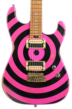 Load image into Gallery viewer, New Jackson Custom Shop San Dimas Thunder Mod Nitro Relic Pink With Black Bullseye TRG Exclusive #XN19727 (PDX)

