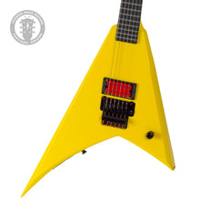 Load image into Gallery viewer, New Jackson Custom Shop USA Randy Rhoads V Graffiti Yellow w/FU-Tone Red Titanium Upgrades #RR3958 (PDX)
