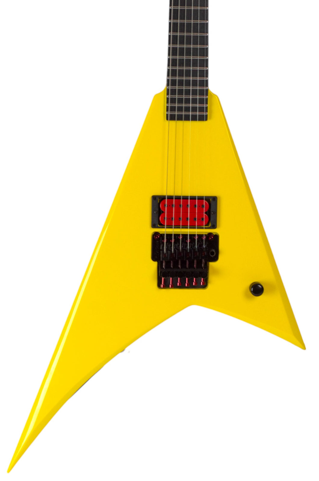 New Jackson Custom Shop USA Randy Rhoads V Graffiti Yellow w/FU-Tone Red Titanium Upgrades #RR3958 (PDX)