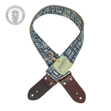 Load image into Gallery viewer, Josey Artisan Guitar Straps - Blueprint (PDX)
