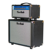 Load image into Gallery viewer, New Two Rock Studio Overdrive Head and 1x12 Cabinet Black Bronco/Blue Smoke Grill Cloth #126/22253 (PDX)
