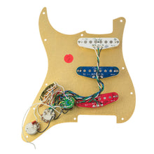 Load image into Gallery viewer, Used Fender Stratocaster Prewired Pickguard Anodized Gold w/Noiseless Pickups (PDX)
