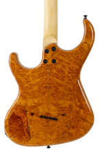 Load image into Gallery viewer, Used Unknown Builder Fanned Fret Double Cut Guitar Gloss Natural Burl #NSN (PDX)
