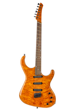 Load image into Gallery viewer, Used Unknown Builder Fanned Fret Double Cut Guitar Gloss Natural Burl #NSN (PDX)
