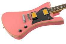 Load image into Gallery viewer, Used PureSalem La Bruja Offset Electric Guitar Pink w/Gold Foil Humbuckers #IW23080016 (PDX)
