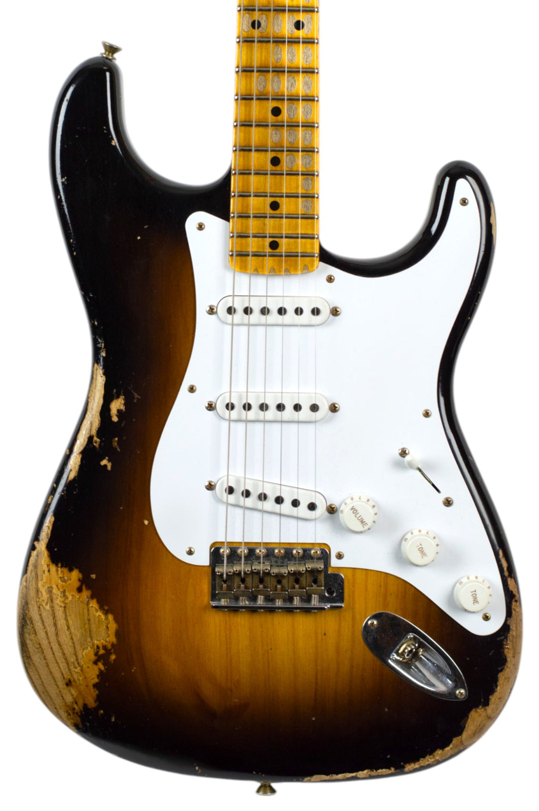 Used 2023 Fender Custom Shop Ltd 70th Anniv '54 Stratocaster Heavy Relic Wide Fade 2-Tone Sunburst #2604 (PDX)